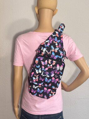 lug Hovercraft Sling Bag in Watercolor Butterflies